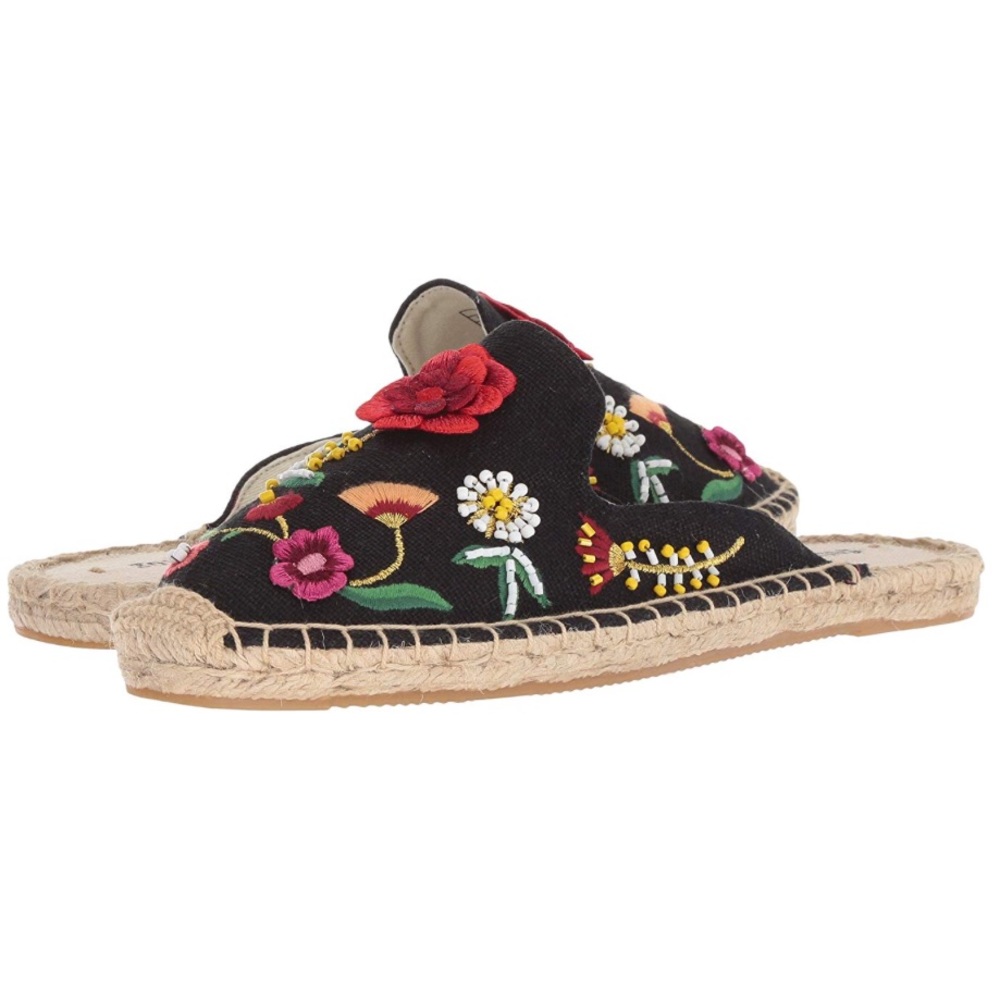 Soludos Embellished Floral Mule Size 5.5 NIB